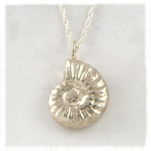 SIlver ammonite pendant